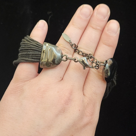 Bohemian Style Black and Gold Bracelet - Picture 2 of 2